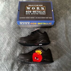 Skechers Black Sneakers with Red and Yellow Design